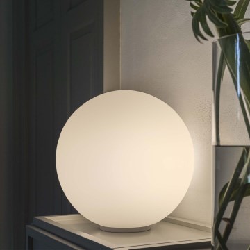 Ideal Lux - Bordslampa MAPA 1xE27/42W/230V Ø 30 cm vit
