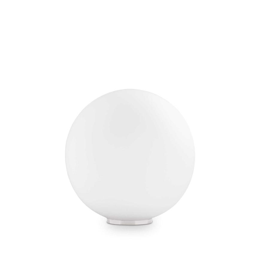 Ideal Lux - Bordslampa MAPA 1xE27/42W/230V Ø 30 cm vit