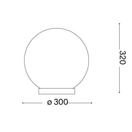 Ideal Lux - Bordslampa MAPA 1xE27/42W/230V Ø 30 cm vit