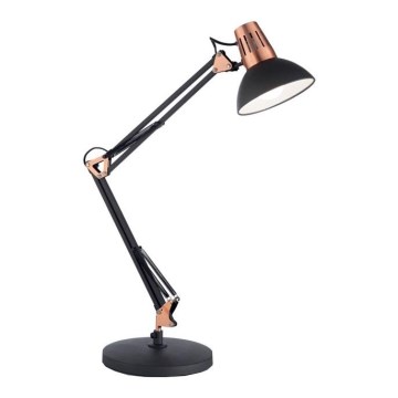 Ideal Lux - Bordslampa WALLY 1xE27/42W/230V svart/koppar