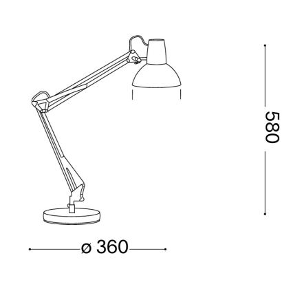 Ideal Lux - Bordslampa WALLY 1xE27/42W/230V svart/koppar