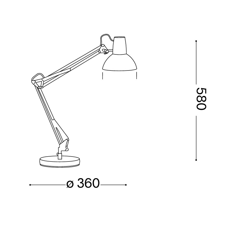 Ideal Lux - Bordslampa WALLY 1xE27/42W/230V svart/koppar