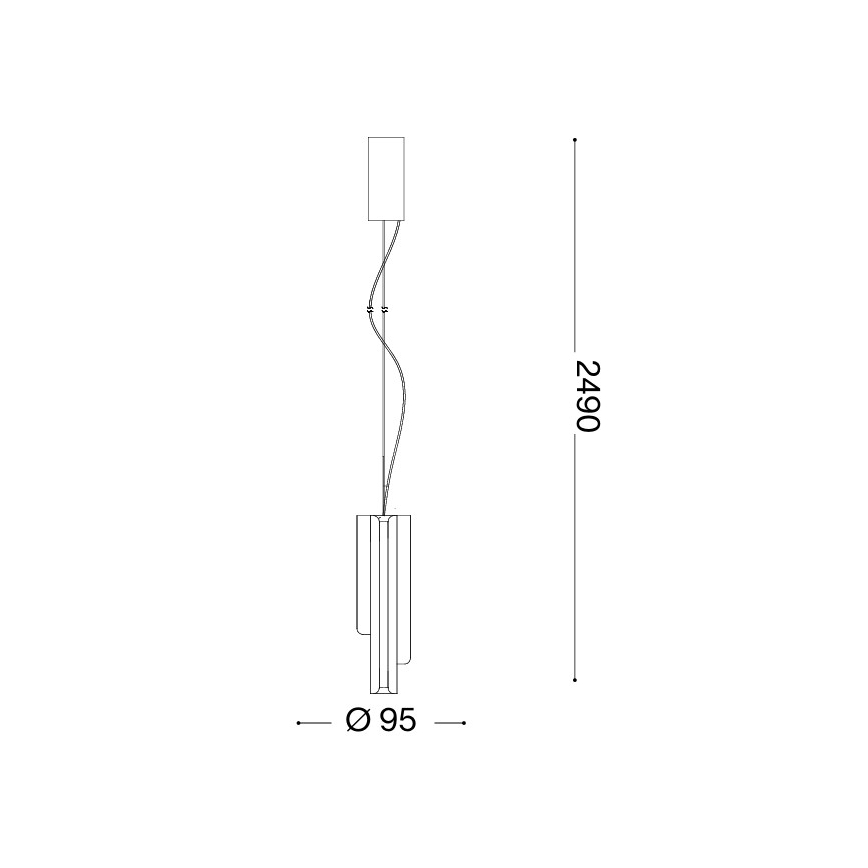 Ideal Lux - LED-dimmbar pendellampa med vajer DORICA 3xLED/9W/230V CRI 90 Ø 9,5 cm svart
