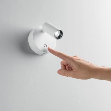 Ideal Lux - LED dimbar beröringsstyrd väggspot ELF LED/3W/230V CRI 95 vit