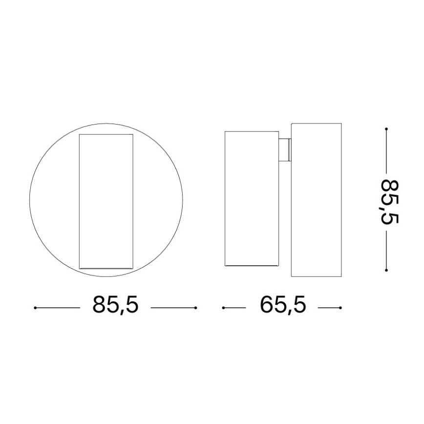 Ideal Lux - LED dimbar beröringsstyrd väggspot ELF LED/3W/230V CRI 95 vit