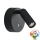 Ideal Lux - Dimbar, uppladdningsbar och touchstyrd väggmonterad spotlampa BEAN LED/3W/5V 2200 mAh CRI 95 svart