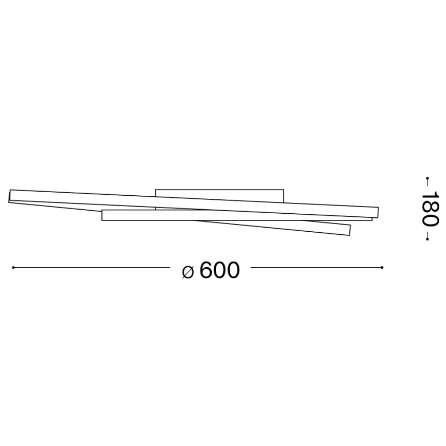 Ideal Lux - LED-dimbar taklampa OZ LED/48W/230V Ø 60 cm CRI 90 vit