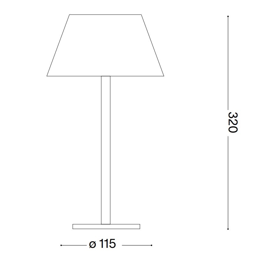 Ideal Lux - LED dimbar utomhuslampa med touch PURE LED/1,5W/3,7V 2200 mAh CRI 90 IP54 brun