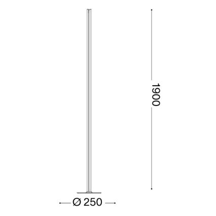 Ideal Lux - Dimmbar LED-golvlampa DORICA LED/50W/230V CRI 90 blå