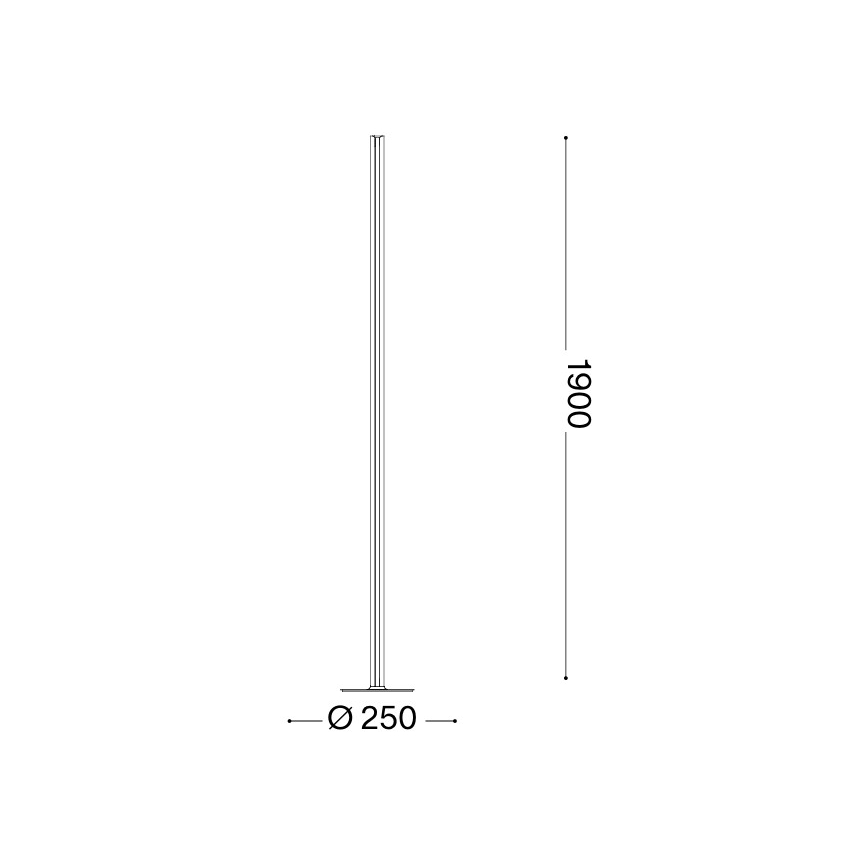 Ideal Lux - Dimmbar LED-golvlampa DORICA LED/50W/230V CRI 90 blå