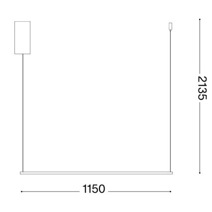 Ideal Lux - ESSENCE takpendel på vajer LED/19W/230V 3000K CRI 90 mässing