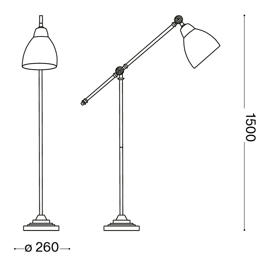 Ideal Lux - Golvlampa 1xE27/60W/230V