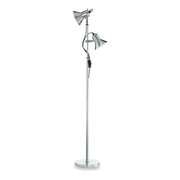 Ideal Lux - Golvlampa 2xE27/60W/230V blank krom