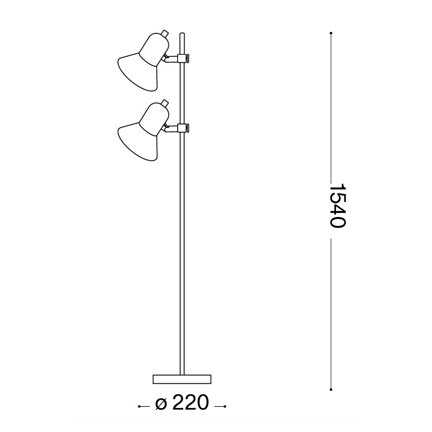 Ideal Lux - Golvlampa 2xE27/60W/230V