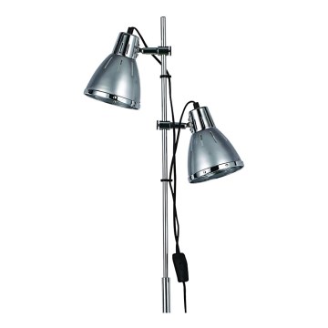 Ideal Lux - Golvlampa 2xE27/60W/230V silver