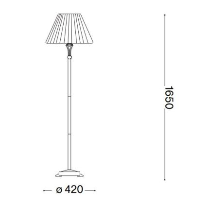 Ideal Lux - Golvlampa FIRENZE 1xE14/40W/230V guld