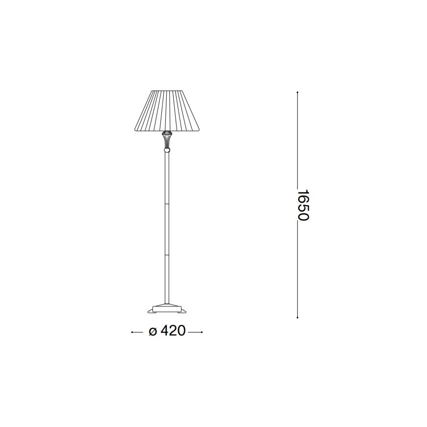 Ideal Lux - Golvlampa FIRENZE 1xE14/40W/230V vit/guld