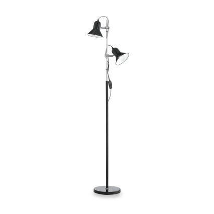 Ideal Lux - Golvlampa POLLY 2xE27/60W/230V svart