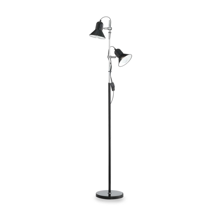 Ideal Lux - Golvlampa POLLY 2xE27/60W/230V svart