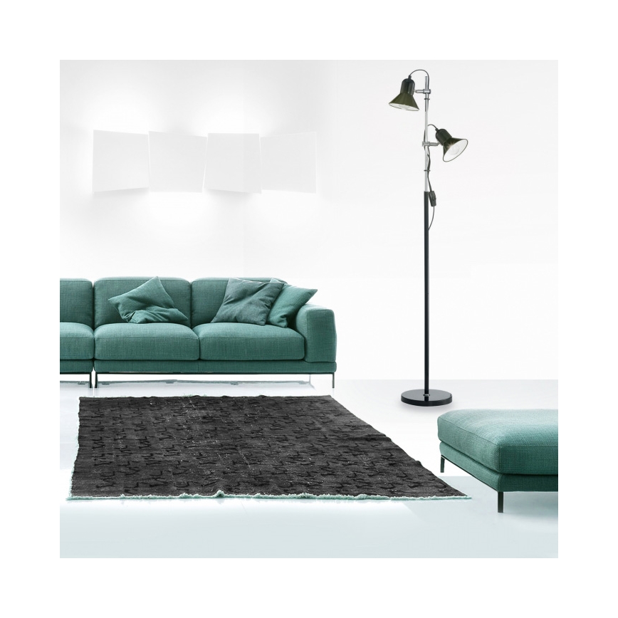 Ideal Lux - Golvlampa POLLY 2xE27/60W/230V svart