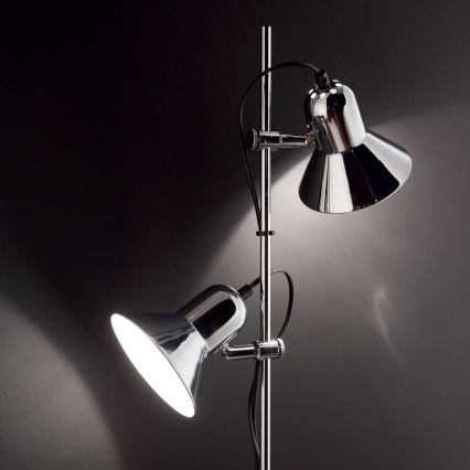 Ideal Lux - Golvlampa POLLY 2xE27/60W/230V svart
