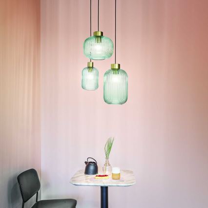 Ideal Lux - Hänglampa på kabel MINT 1xE27/60W/230V Ø 14 cm grön