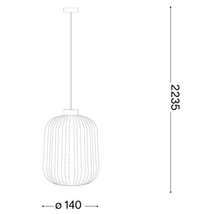 Ideal Lux - Hänglampa på kabel MINT 1xE27/60W/230V Ø 14 cm grön