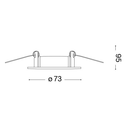 Ideal Lux - Infälld lampa JAZZ 1xGU10/50W/230V svart