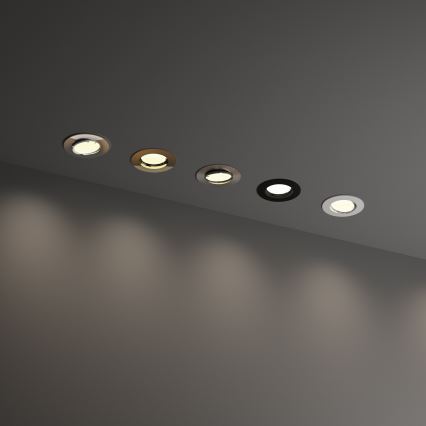 Ideal Lux - Infälld spotlight SWING 1xGU10/28W/230V Ø 8,2 cm blank krom