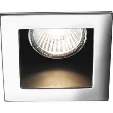 Ideal Lux - Infälld takarmatur FUNKY 1xGU10/50W/230V 9x9 cm polerad krom