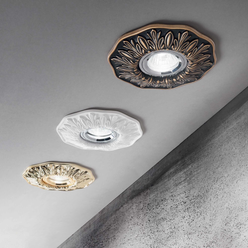Ideal Lux - Infälld takarmatur POLKA 1xGU10/50W/230V, brons