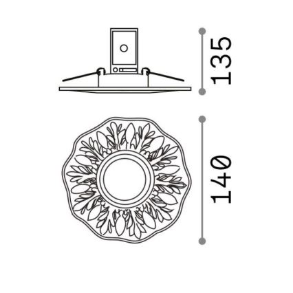 Ideal Lux - Infälld takarmatur POLKA 1xGU10/50W/230V, brons