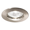 Ideal Lux - Infälld taklampa 1xGU10/50W/230V Ø 7,7 cm mattkrom