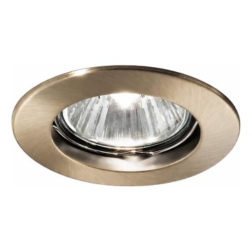 Ideal Lux - Infälld taklampa JAZZ 1xGU10/50W/230V Ø 7,7 cm brons