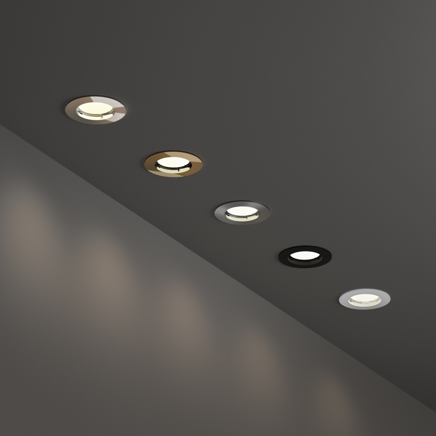 Ideal Lux - Infälld taklampa JAZZ 1xGU10/50W/230V Ø 7,7 cm brons