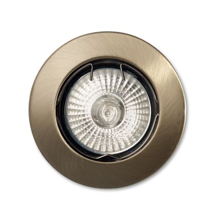 Ideal Lux - Infälld taklampa JAZZ 1xGU10/50W/230V Ø 7,7 cm brons