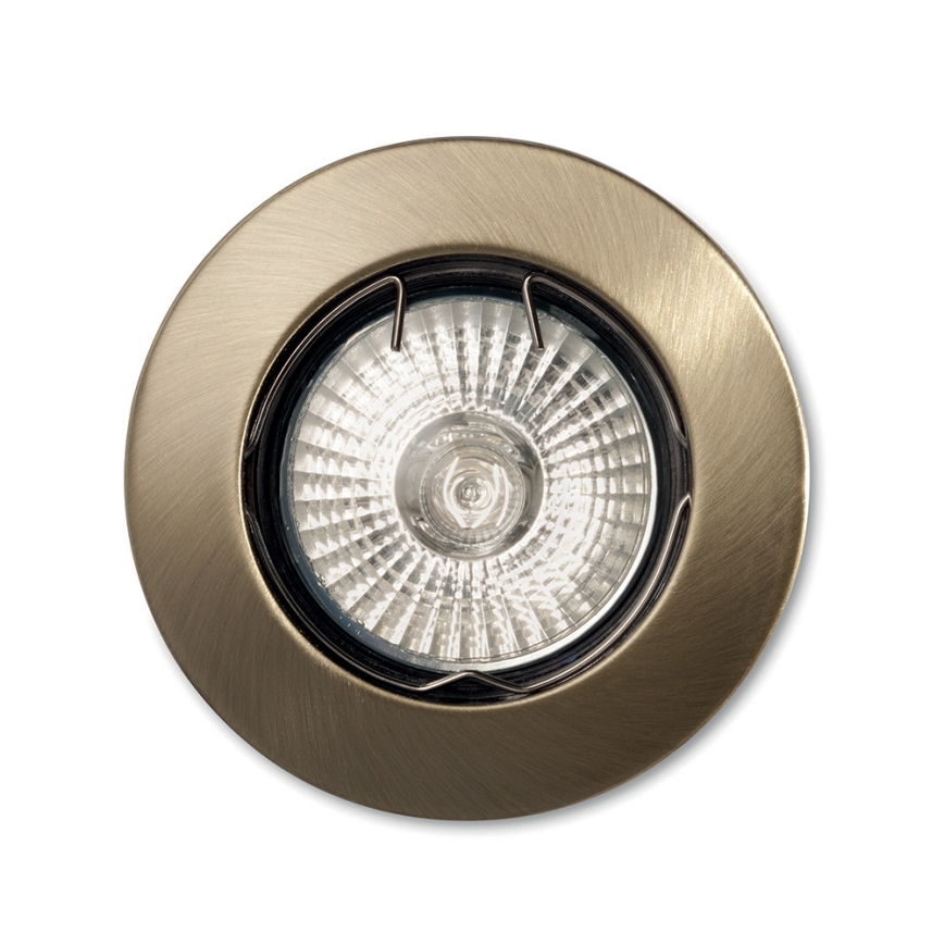 Ideal Lux - Infälld taklampa JAZZ 1xGU10/50W/230V Ø 7,7 cm brons