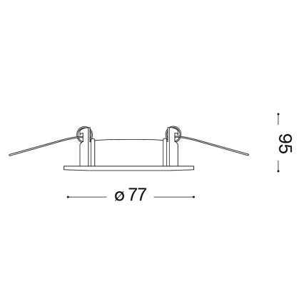 Ideal Lux - Infälld taklampa JAZZ 1xGU10/50W/230V Ø 7,7 cm brons