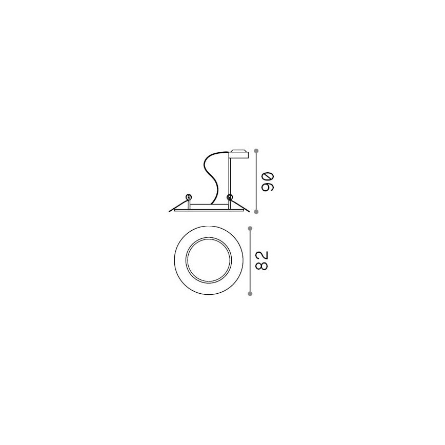 Ideal Lux - Infälld taklampa SWING 1xGU10/28W/230V Ø 8,2 cm matt krom