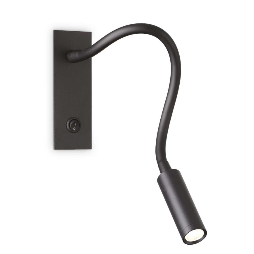 Ideal Lux - LED Flexibel läslampa IO LED/3W/230V CRI 90 svart