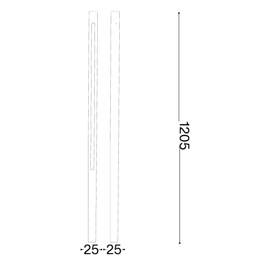 Ideal Lux - JEDI LED/19W/230V utomhuslampa 120 cm CRI 90 IP65 antracit