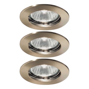 Ideal Lux - KIT 3x Infälld lampa 1xGU10/50W/230V