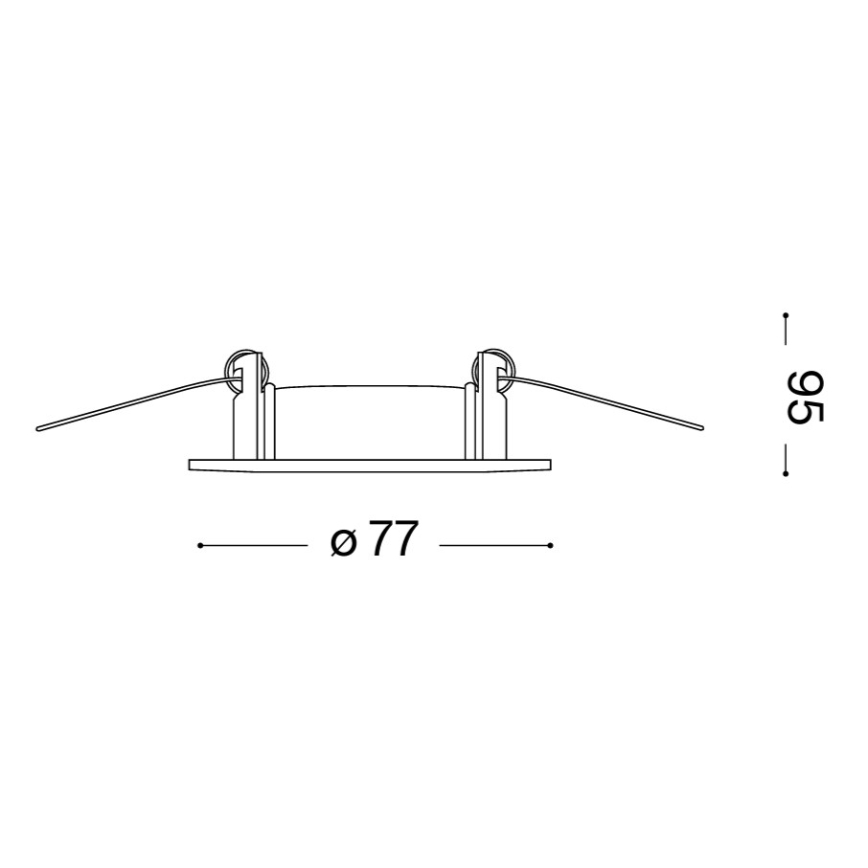 Ideal Lux - KIT 3x Infälld lampa 1xGU10/50W/230V