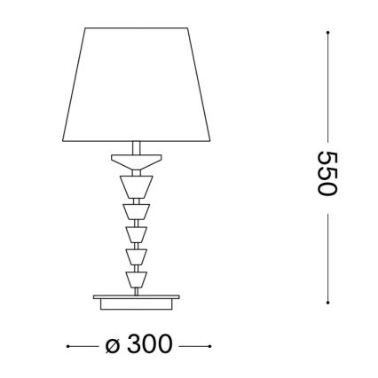Ideal Lux - Kristallbordslampa PEGASO 1xE27/60W/230V blank krom