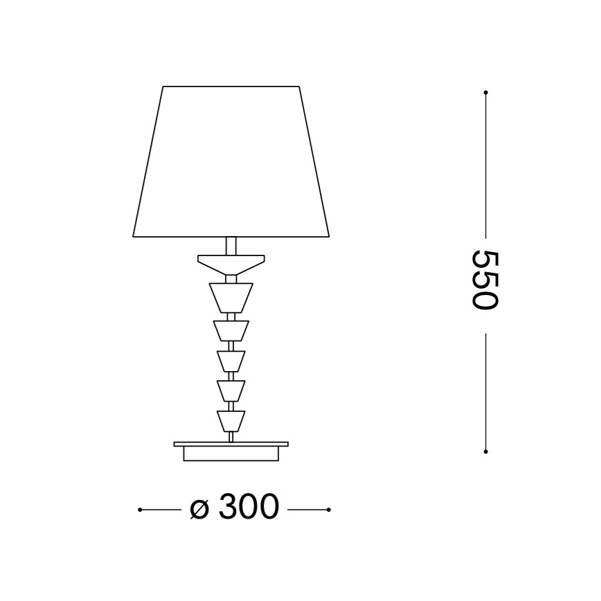 Ideal Lux - Kristallbordslampa PEGASO 1xE27/60W/230V blank krom