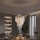 Ideal Lux - Kristallkrona med textilsladd CARLTON 12xE14/40W/230V diameter 50 cm skinande krom