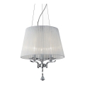 Ideal Lux - Kristallkrona med textilsladd PEGASO 3xE14/28W/230V diameter 40 cm skinande krom