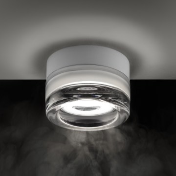 Ideal Lux - LED badrumsplafond LOLLY 1xGX53/9W/230V Ø 10,5 cm IP44 vit/klar
