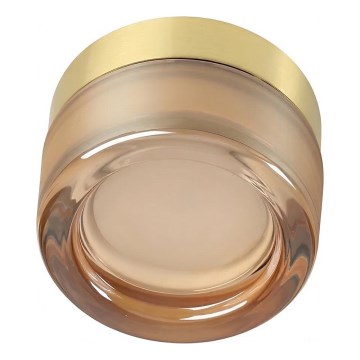 Ideal Lux - LED-badrumstaklampa LOLLY 1xGX53/9W/230V Ø 10,5 cm guld/rökbeige