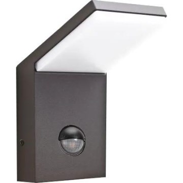 Ideal Lux - LED belysning med sensor för utomhusbruk STYLE LED/9W/230V 4000K CRI 90 IP54 antracit
